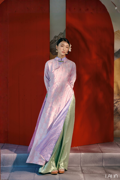  Áo Dài Tơ Tằm Giao Khuê 