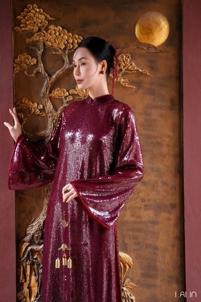  Áo Dài Kim Sa Giáng Châu 