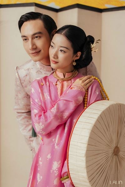  Áo Dài Tơ Tằm Cẩm Giao 