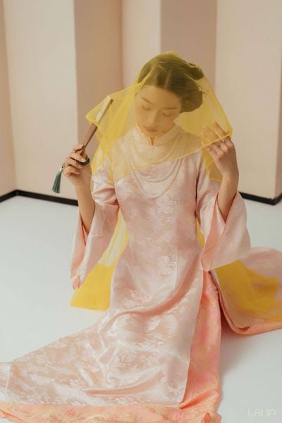  Áo Dài Tơ Tằm Giao Miên 