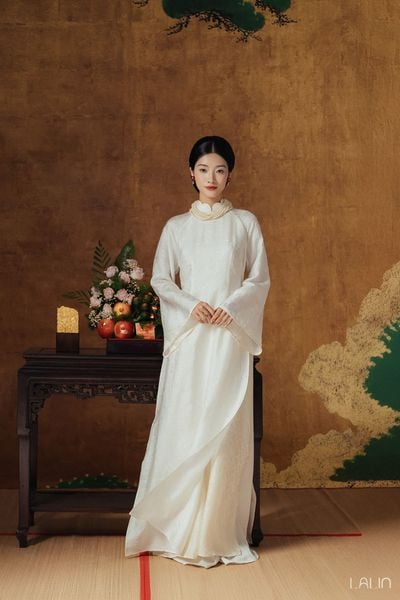  Áo Dài Tơ Tằm Hạnh Giao 