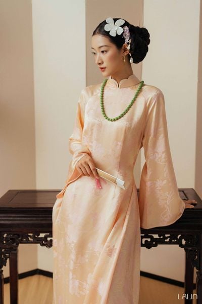  Áo Dài Tơ Tằm Hằng Giao 