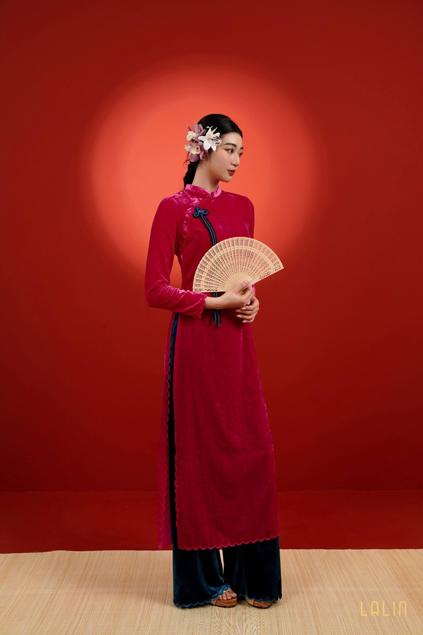 Áo Dài Nhung Diễm Châu