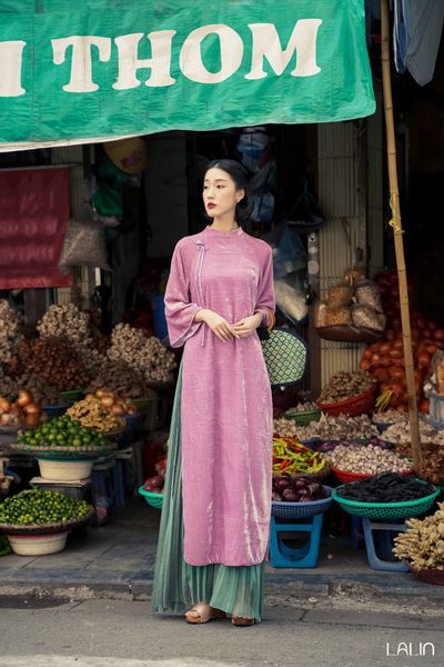  Áo Dài Nhung Diễm ngọc 