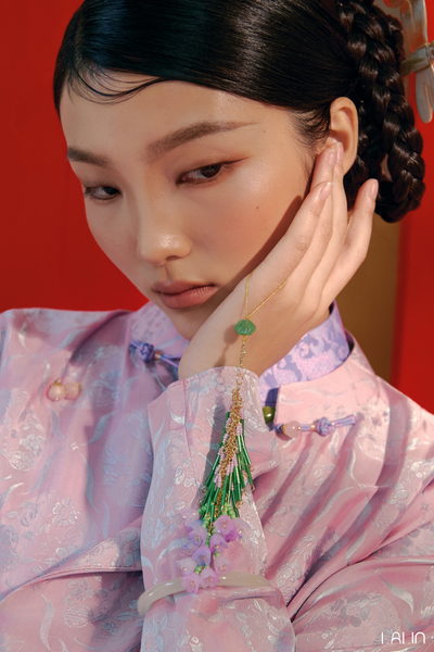  Áo Dài Tơ Tằm Giao Khuê 