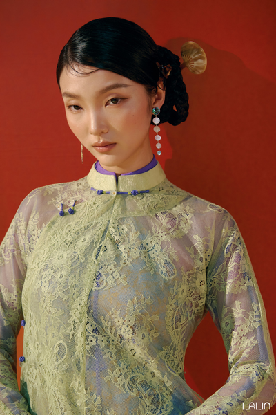  Áo Dài Ren Khuê Ngân 