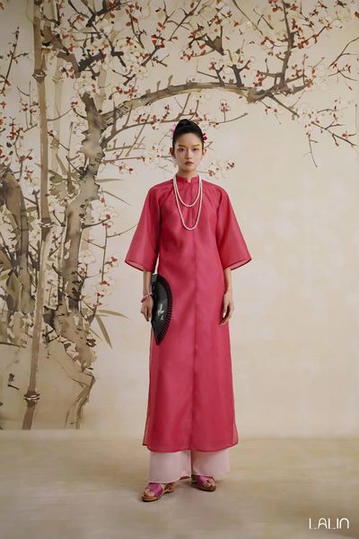  Áo Dài Tơ Chu Ninh 