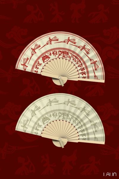  Quạt Lụa Lạc Uyển 