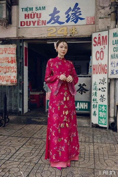  Áo Dài Tơ Giáng Chi 