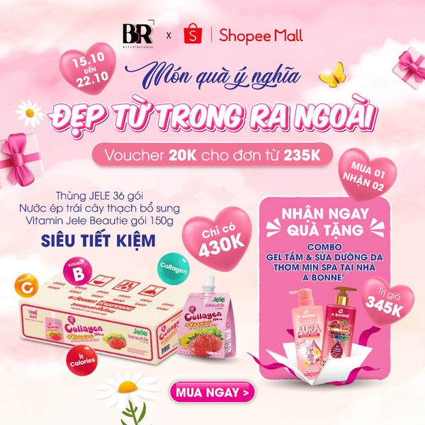 Thùng 36 Gói Nước Ép Trái Cây Thạch Bổ Sung Vitamin Jele Beautie Gói 150g - Nạp Năng Lượng Cả Ngày