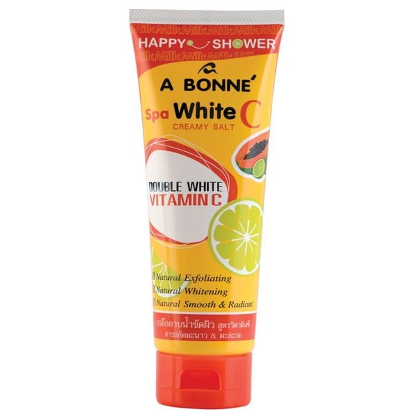 QUÀ TẶNG Muối Tắm Vitamin C Spa Tẩy Tế Bào Chết Trắng Da Hạt Siêu Mịn A Bonne' Dạng Tuýp 350g