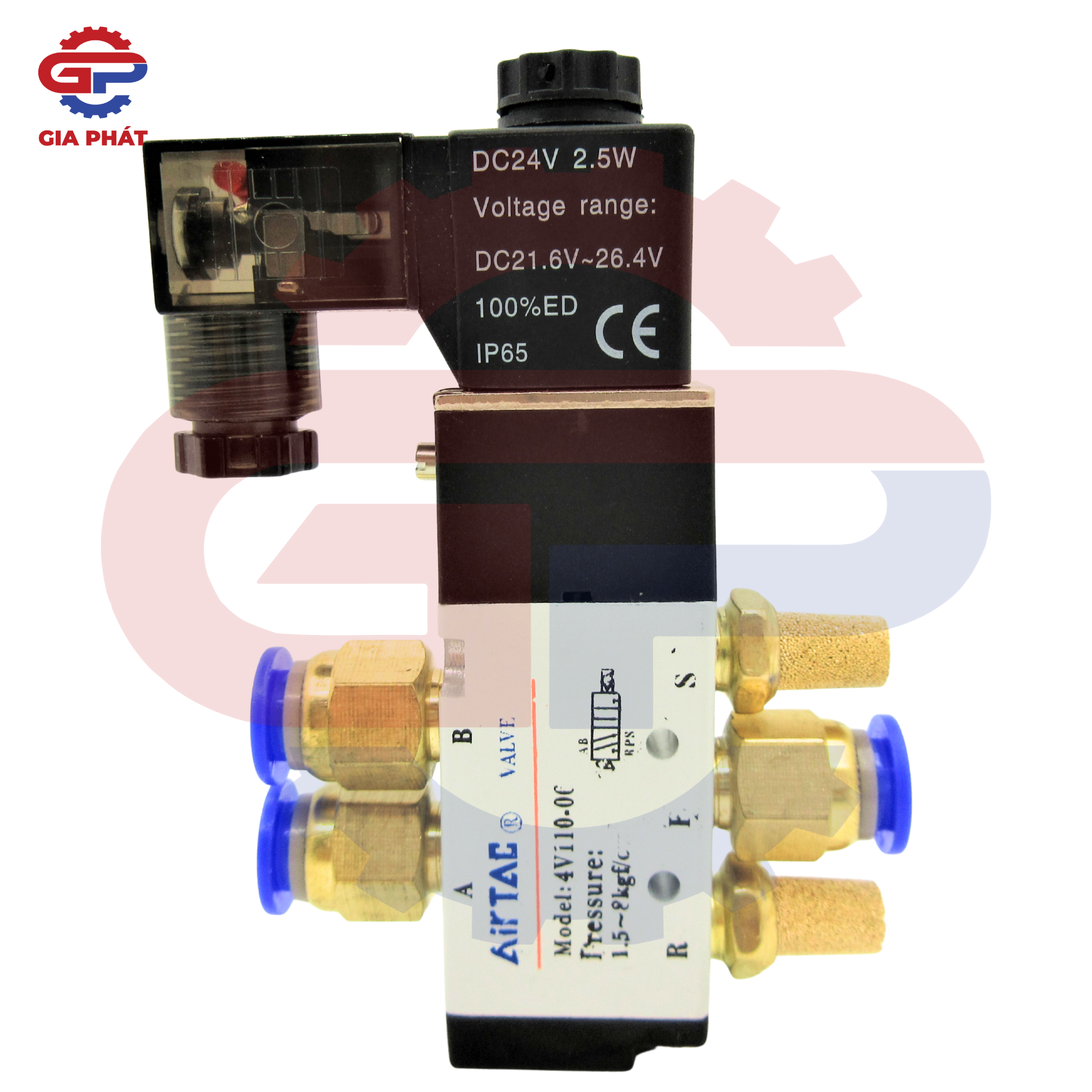 Van điện từ Airtac 5 ngã 1 đầu coil