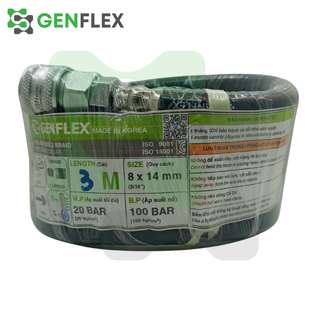 ỐNG HƠI (2 BỐ) GENFLEX 8 LY (BẤM ĐẦU)