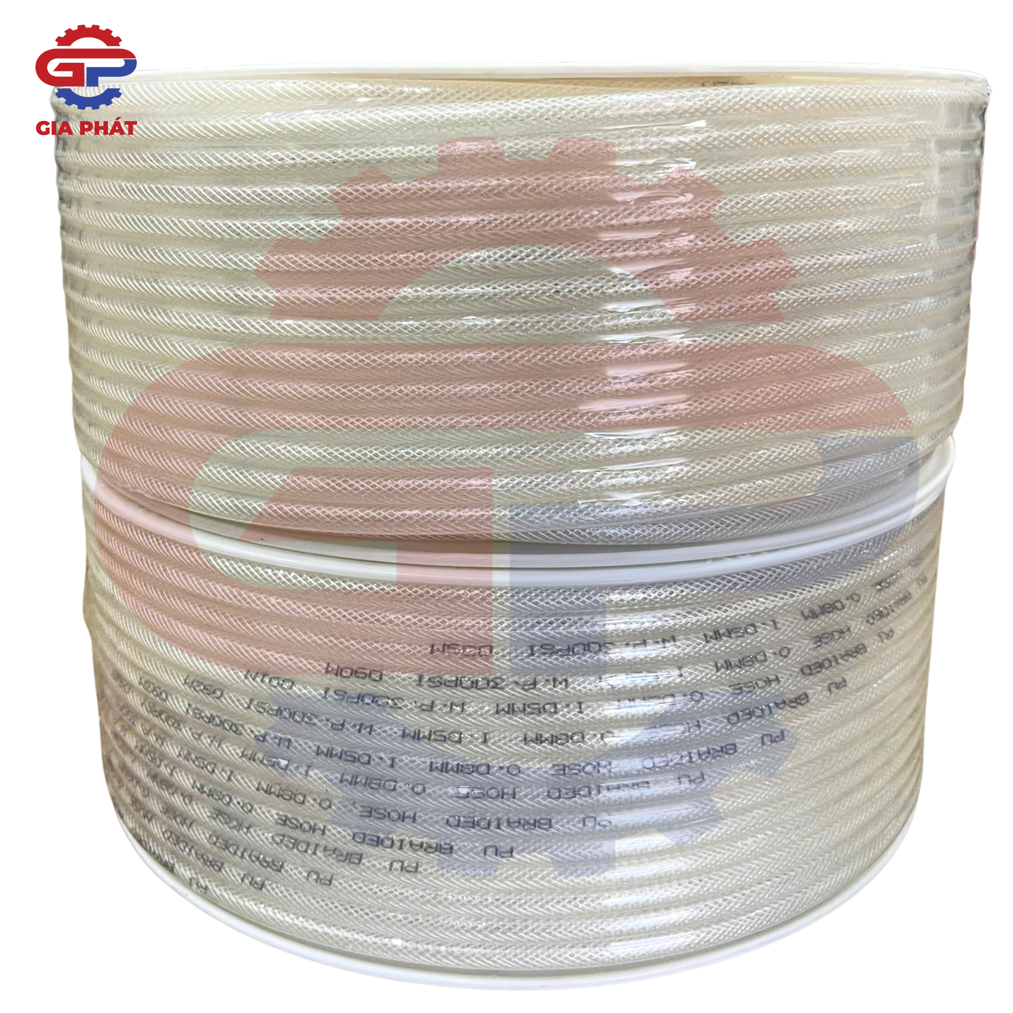 Dây Hơi Khí Nén PU Lưới Trắng