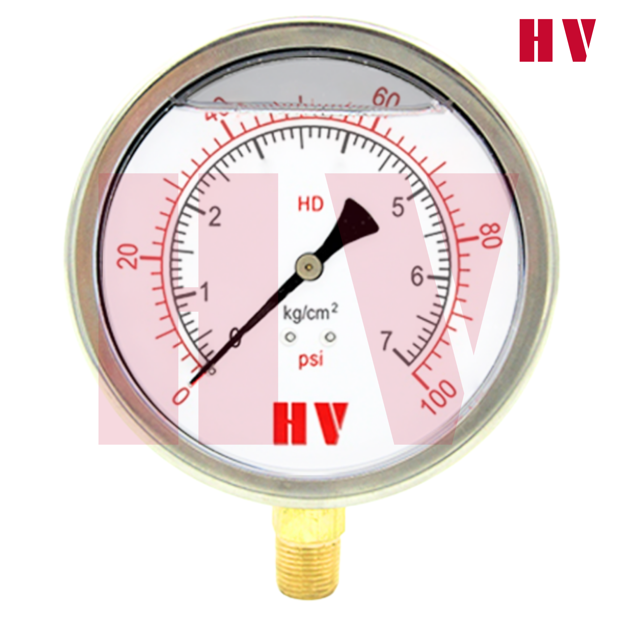Đồng hồ đo áp suất dầu HV mặt 100