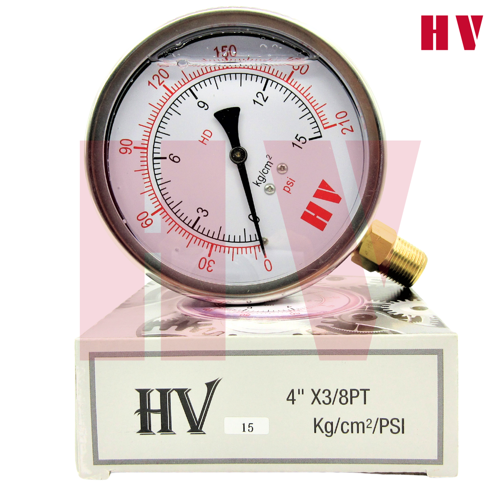 Đồng hồ đo áp suất dầu HV mặt 100