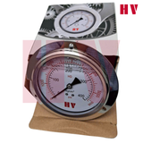 Đồng Hồ Dầu Đo Áp Suất HV Mặt 100 Chân Sau