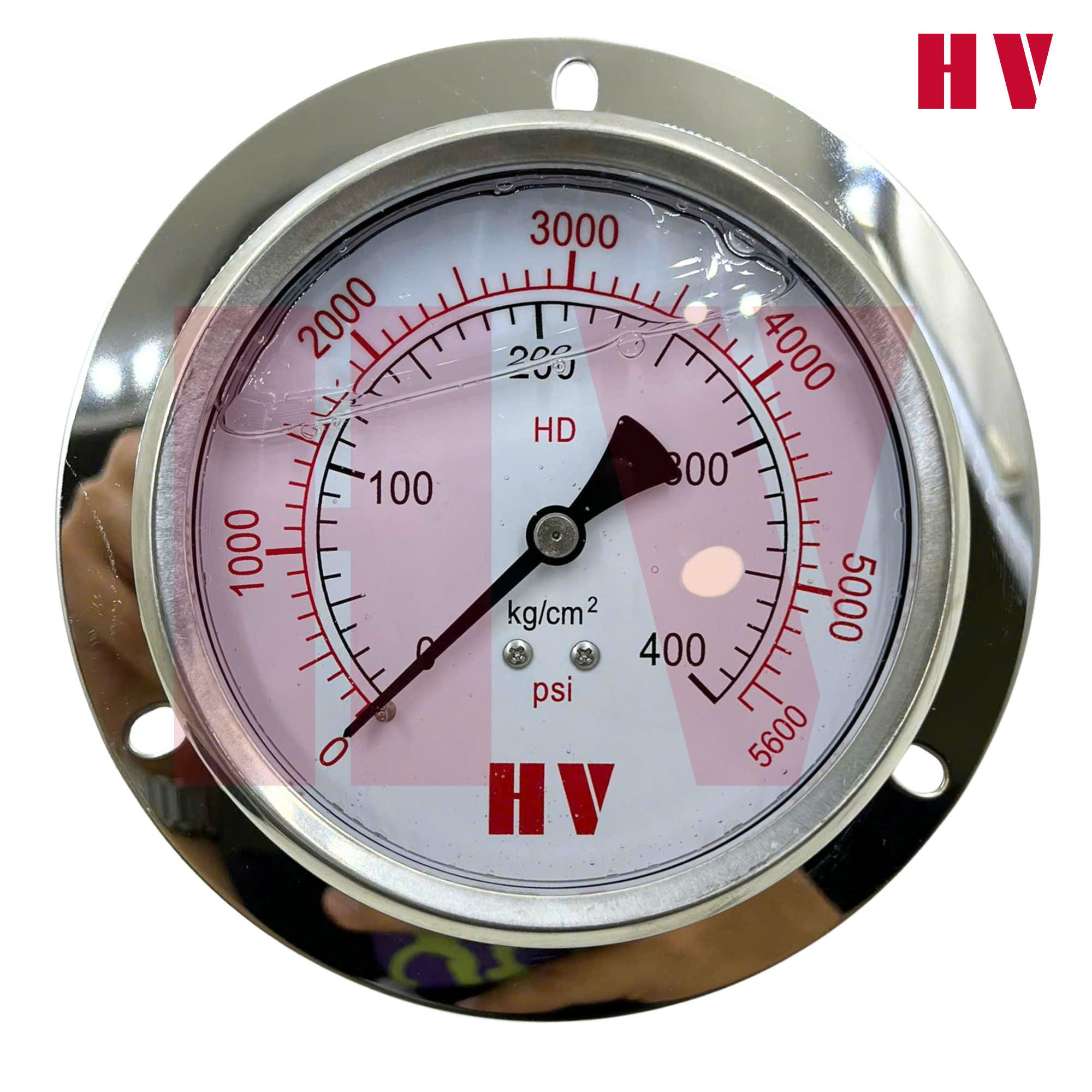 Đồng hồ đo áp suất dầu HV mặt 63 chân sau