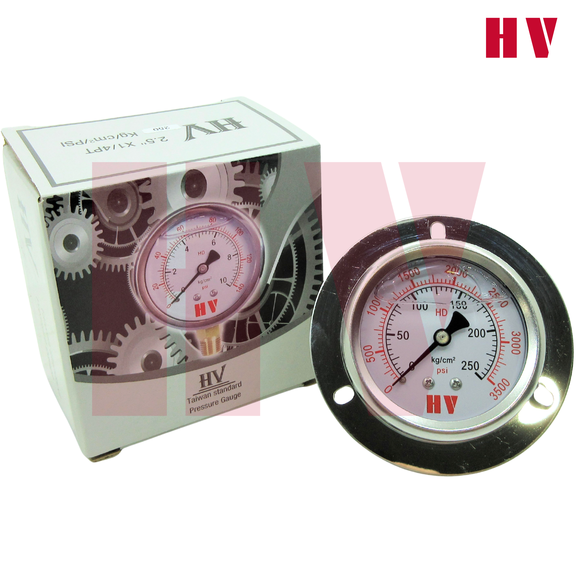 Đồng hồ đo áp suất dầu HV mặt 63 chân sau