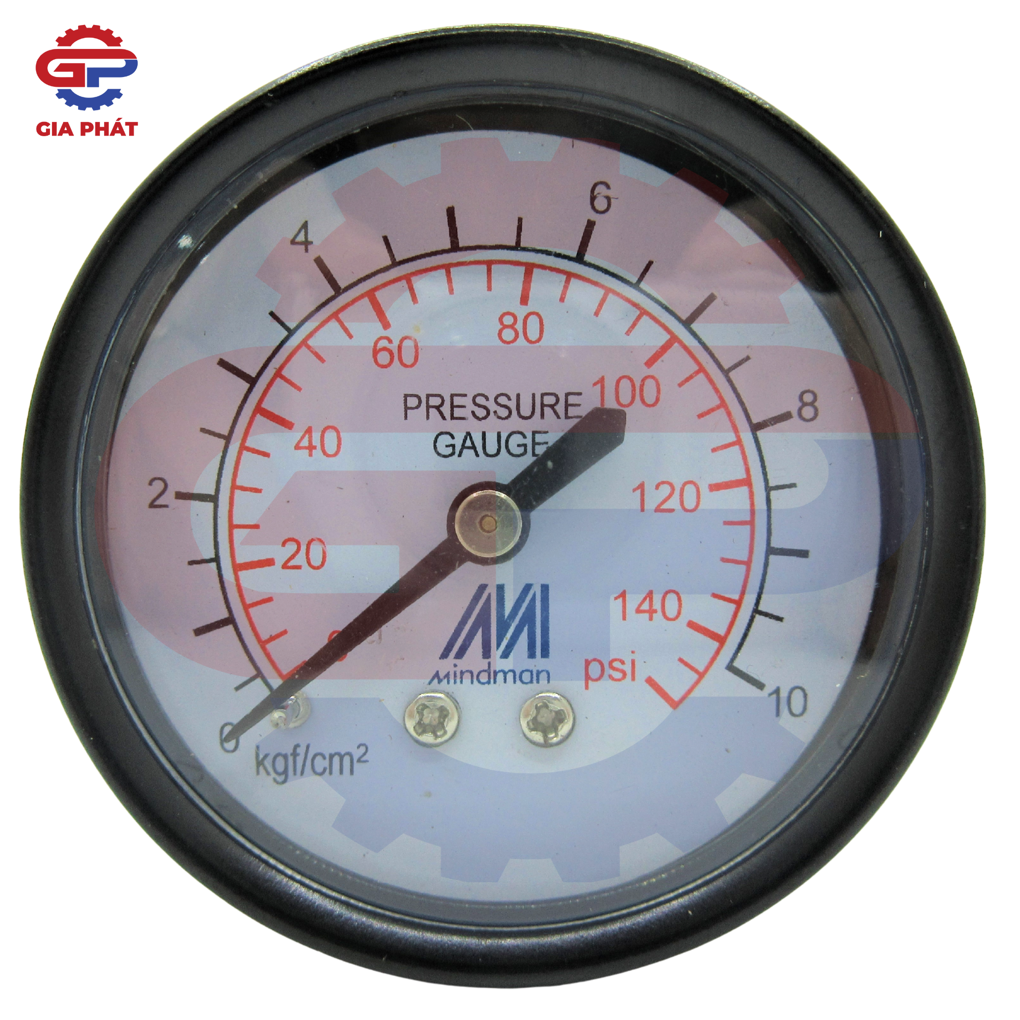 Đồng hồ đo áp suất hơi mặt 52 chân sau