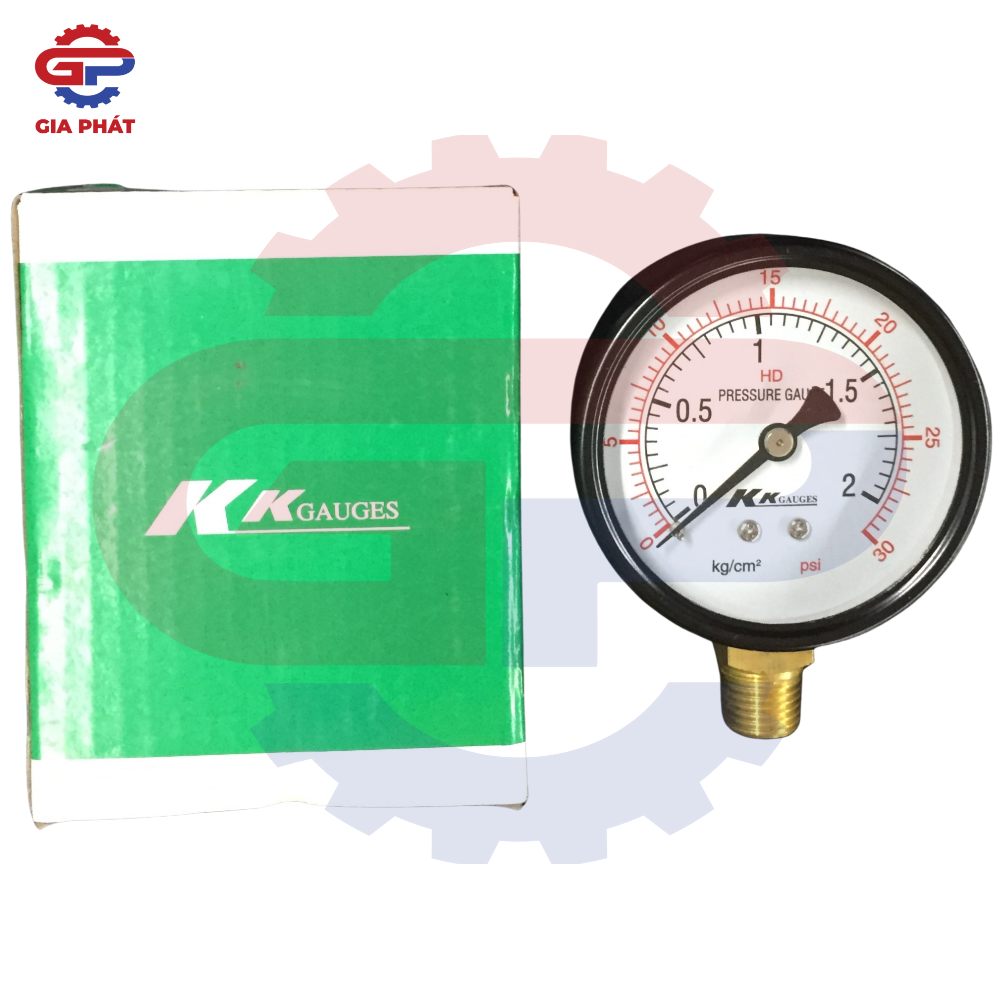 Đồng hồ đo áp suất hơi mặt 63