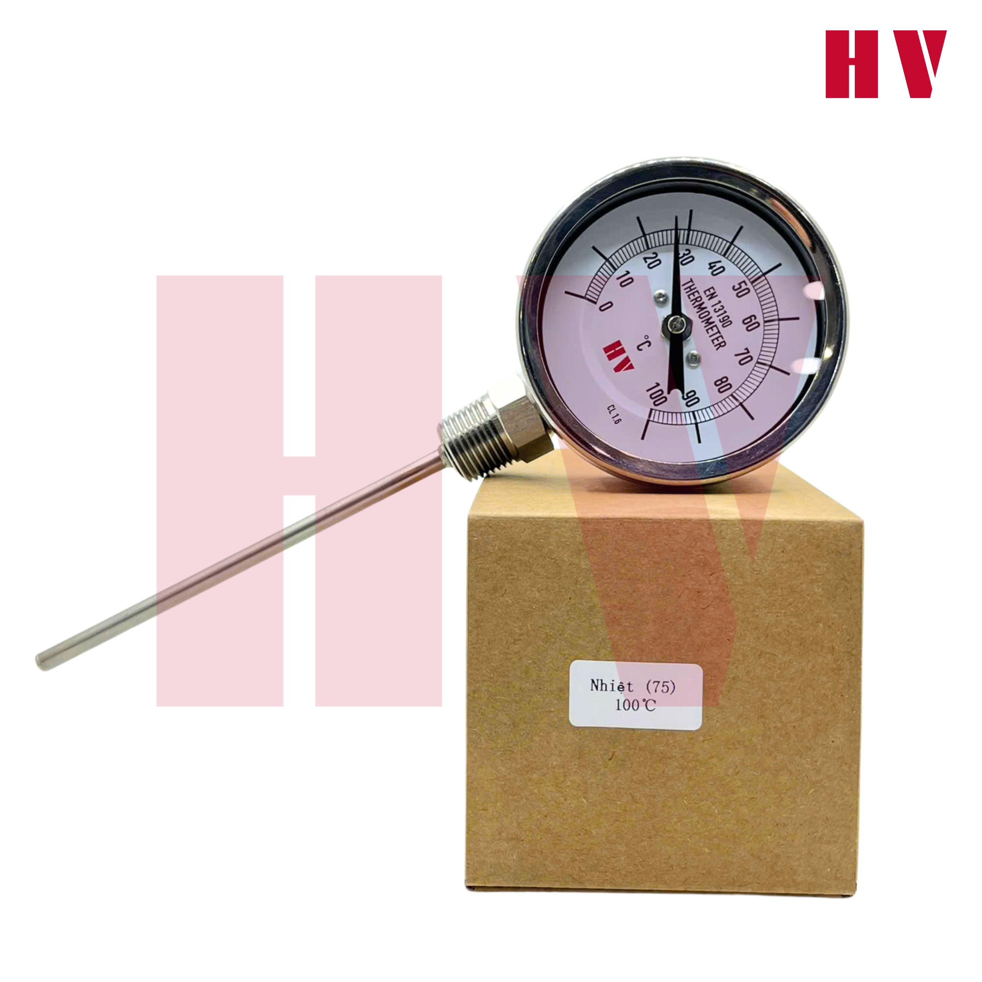 ĐỒNG HỒ ĐO NHIỆT ĐỘ MẶT 75 CHÂN ĐỨNG HV