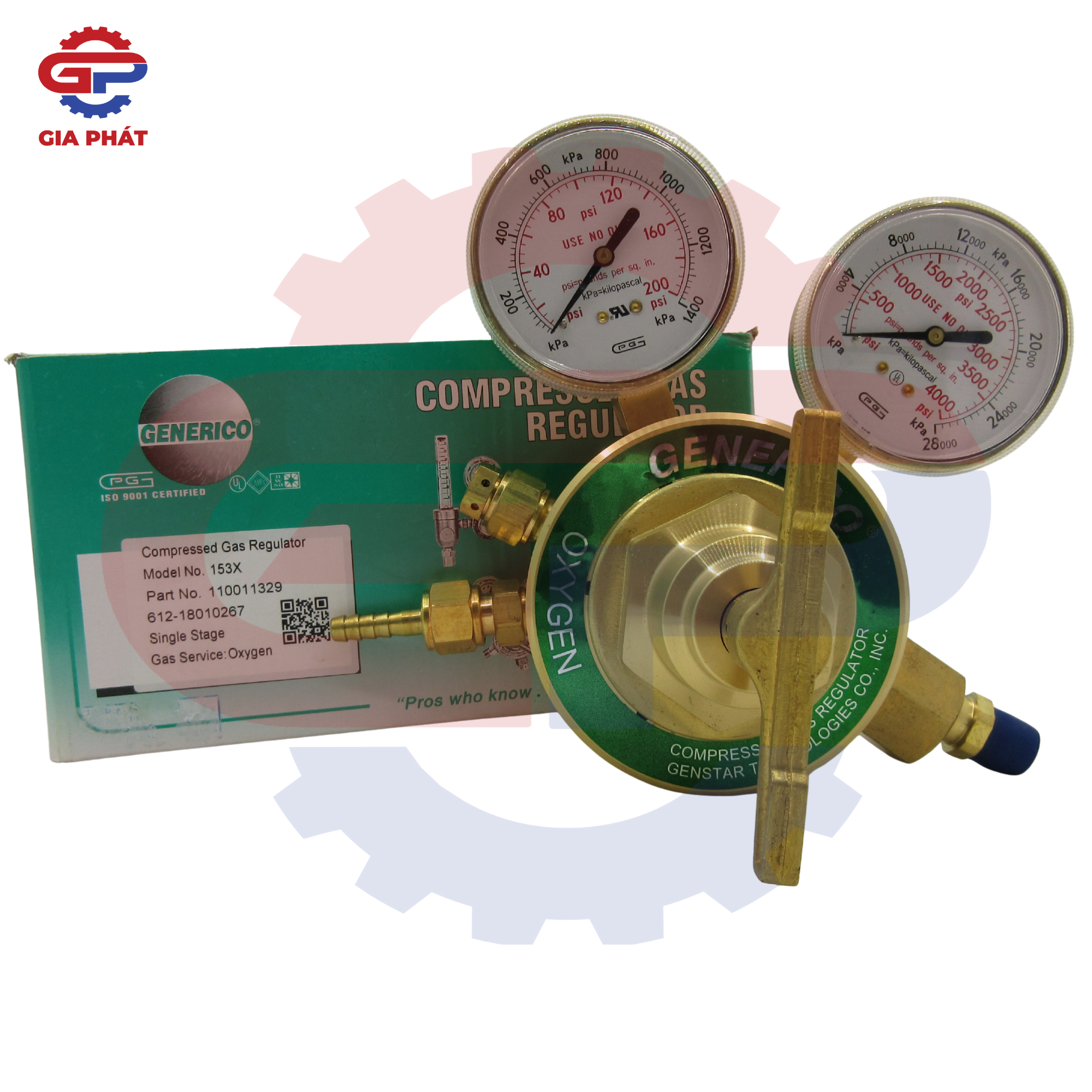 Đồng hồ oxy Generico 153-X