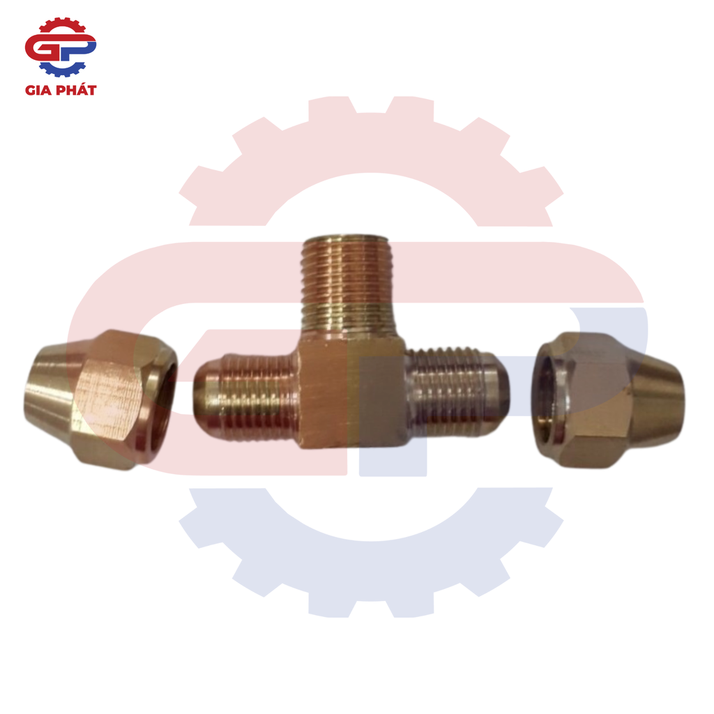 Nối ống đồng chữ T ren ngoài giữa