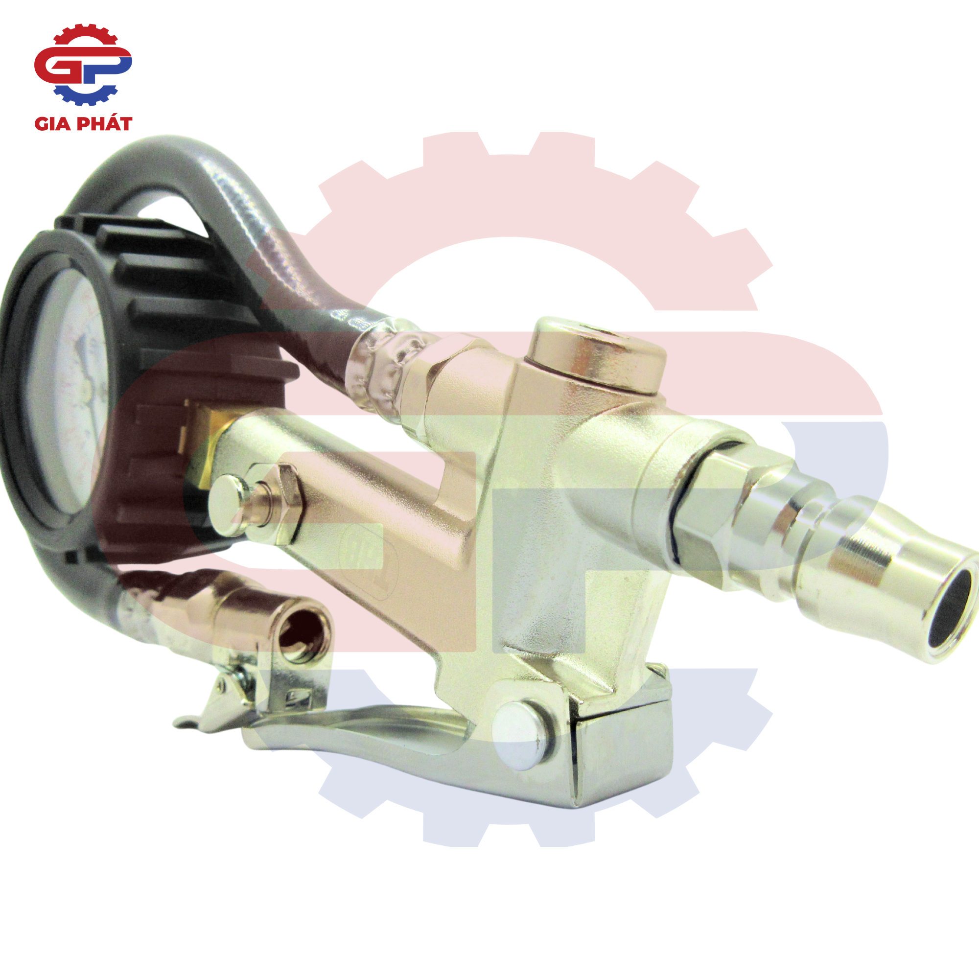 Tay bơm lốp có đồng hồ B50 Đài Loan