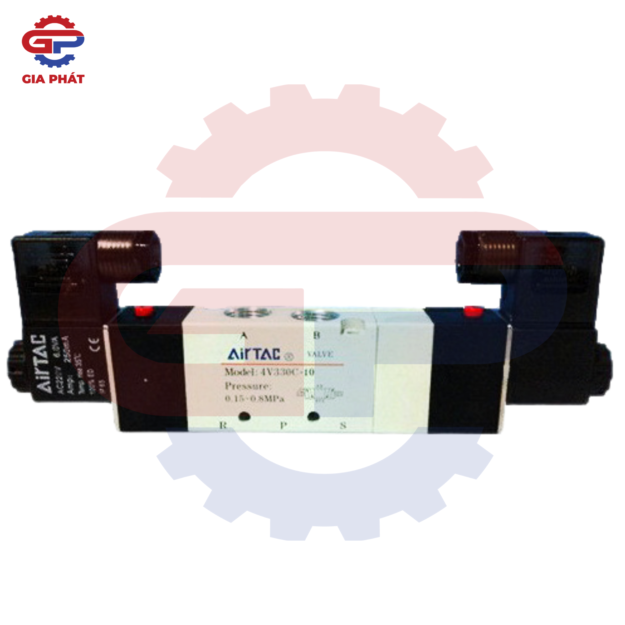 Van điện từ Airtac 5 ngã 2 đầu coil 3 vị trí cao cấp