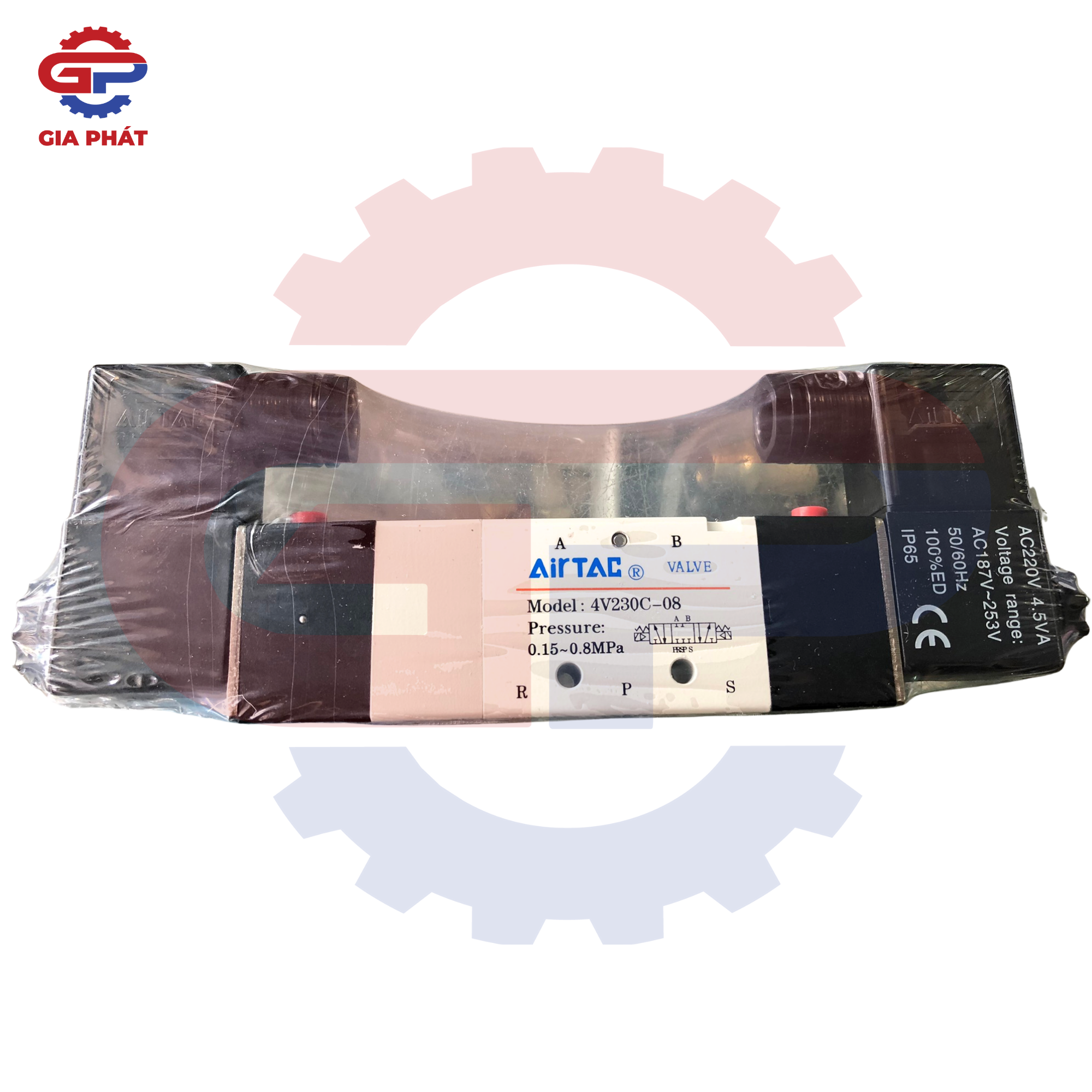 Van điện từ Airtac 5 ngã 2 đầu coil 3 vị trí cao cấp