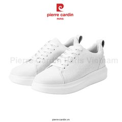  Giày Sneaker Nữ Pierre Cardin Mã 914 – Sắc Trắng Tinh Khôi & Chất Liệu Vải Dệt Êm Ái 