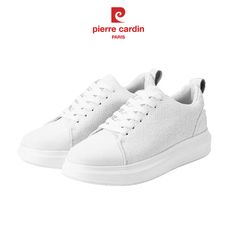 Giày Sneaker Pierre Cardin Mã 914 – Sắc Trắng Tinh Khôi & Chất Liệu Vải Dệt Êm Ái
