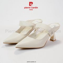  Giày Cao Gót Mules Nữ Pierre Cardin Mã 306 – Mũi Nhọn Thanh Lịch & Gót Kiến Trúc Độc Đáo 