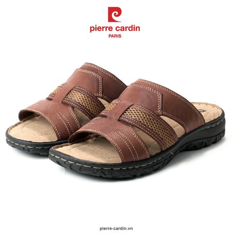  Dép Nam Pierre Cardin Mã 172 - Quai Da Phối Lưới Cao Cấp & Đế Đúc Êm Ái 