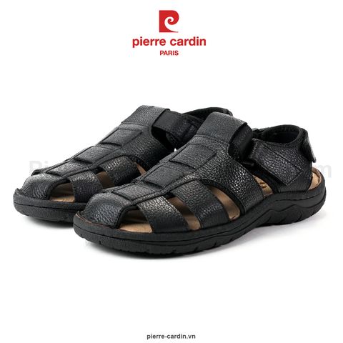  Giày Sandal Nam Bít Mũi Pierre Cardin Mã 820 – Da Bò Vân Sang Trọng & Đế Cao Su Chống Trượt Toàn Diện 