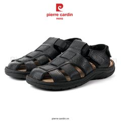  Giày Sandal Nam Bít Mũi Pierre Cardin Mã 820 – Da Bò Vân Sang Trọng & Đế Cao Su Chống Trượt Toàn Diện 