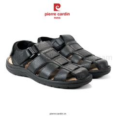  Giày Sandal Nam Bít Mũi Pierre Cardin Mã 820 – Da Bò Vân Sang Trọng & Đế Cao Su Chống Trượt Toàn Diện 