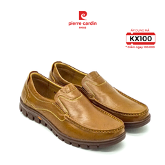 Giày mọi nam Pierre Cardin da bò thật, họa tiết da nổi, đế cao su 821