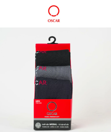  Combo 3 vớ cổ trung Oscar cao cấp, thấm hút mồ hôi tốt, co dãn thoải mái dày dặn 076 