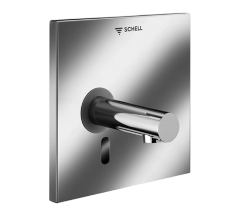 Mặt nạ vòi cảm ứng lạnh, dòng linus, chất liệu đồng mạ Chrome, hiệu Schell không mắt cảm ứng