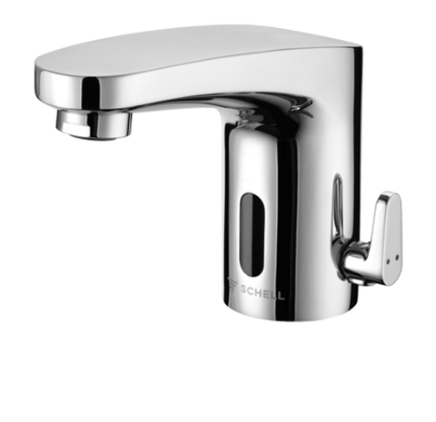 Vòi cảm ứng nóng lạnh hiệu SCHELL, dòng MODUS Trend E, dùng điện (kèm phích cắm adapter), màu Chrome