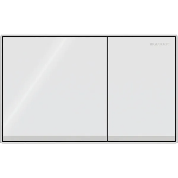 Mặt nạ nhấn xả Geberit Sigma60, xả kép, bề mặt phẳng, màu trắng và chrome 115640SI1