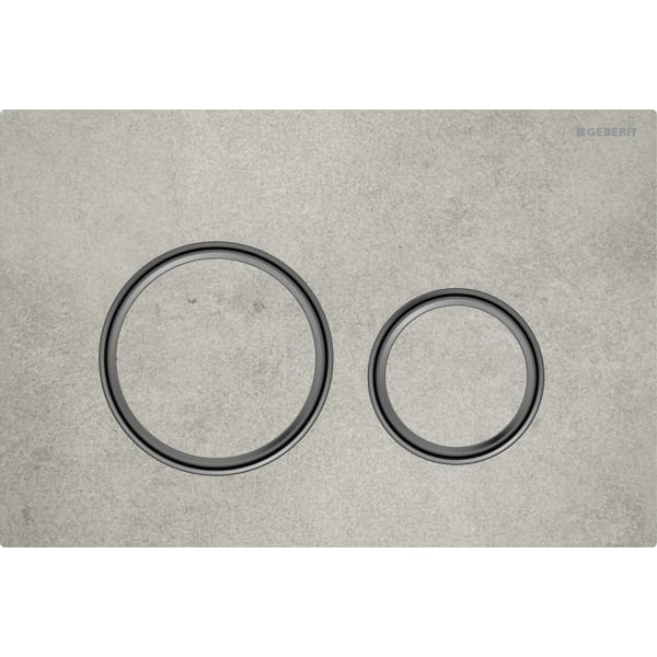 Mặt nạ nhấn xả Geberit Sigma21, xả kép, màu  chrome đen và betong 115651JV1
