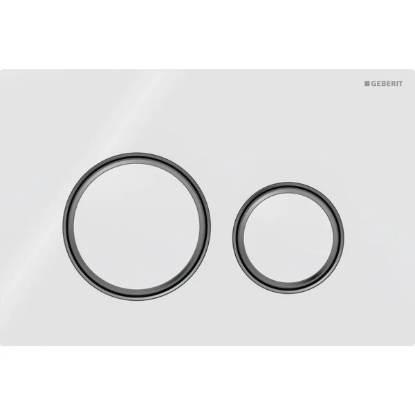 Mặt nạ nhấn xả Geberit Sigma21, xả kép, màu  chrome đen và trắng 115651SI1