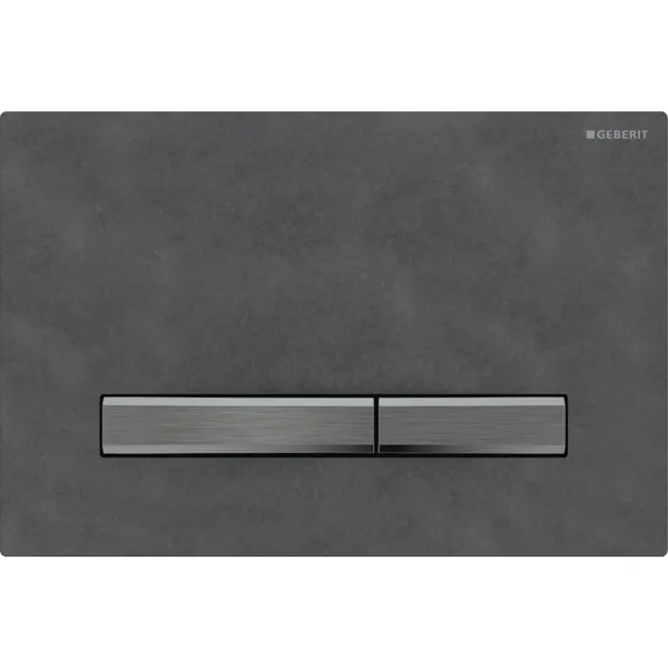 Mặt nạ nhấn xả Geberit Sigma50, xả kép, màu  chrome đen vá đá phiến Mustang 115671JM2