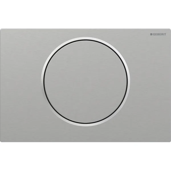Mặt nạ nhấn xả Geberit Sigma10, chỉ xả khi nhấn, màu chome xước và viền bóng, có phủ chống bám bẩn 115758SN5