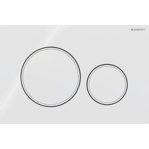 Mặt nạ nhấn xả Geberit Sigma20, xả kép, màu trắng và trắng mờ 115882111