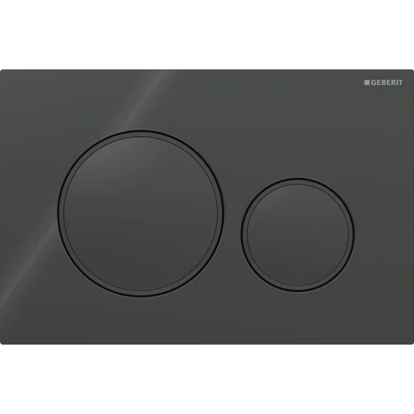 Mặt nạ nhấn xả Geberit Sigma20, xả kép, màu đen mờ và đen. 115882DW1