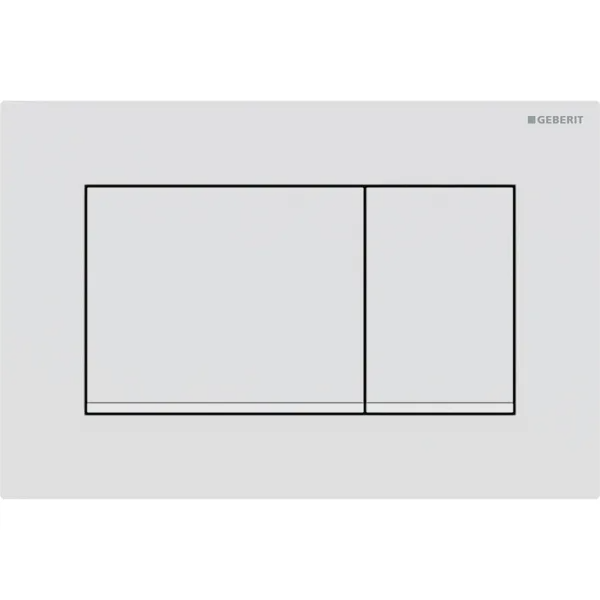 Mặt nạ nhấn xả Geberit Sigma30, xả kép, màu trắng mờ và trắng, có phủ chống bám bẩn 115883011
